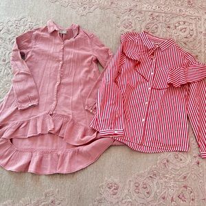 Zara Girls’ Button-Down Shirt Size 10